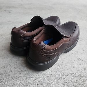 Clarks Mens Bradley Step Brown Leather Casual Shoes Size 11.5 W NEW No Box